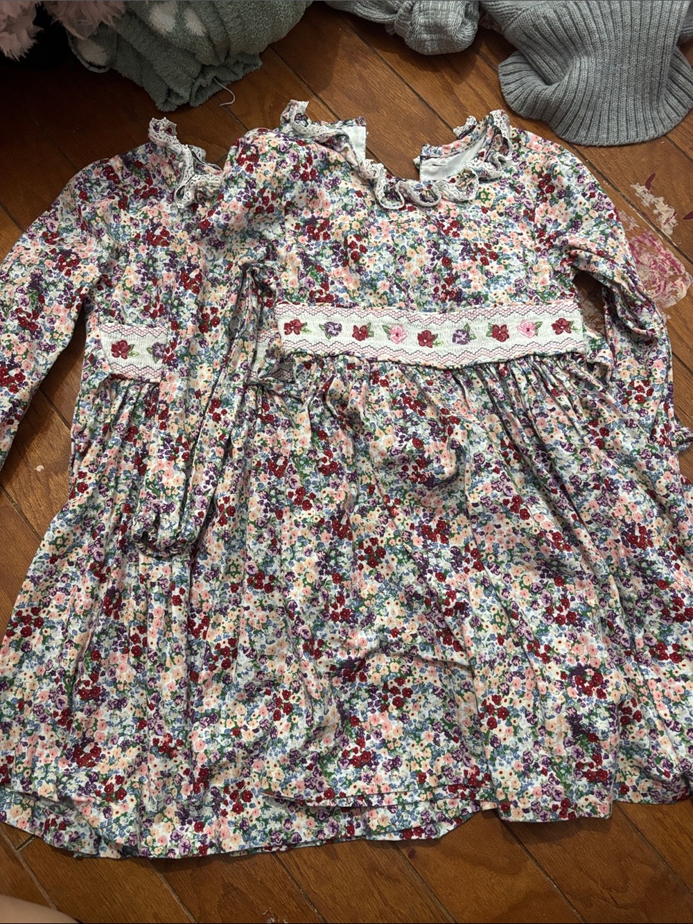Twin Bonnie Jean Multicolor Floral Smocked Waist Dress
